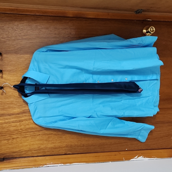 Men's shirt and tie combo XL 17 - Picture 1 of 4